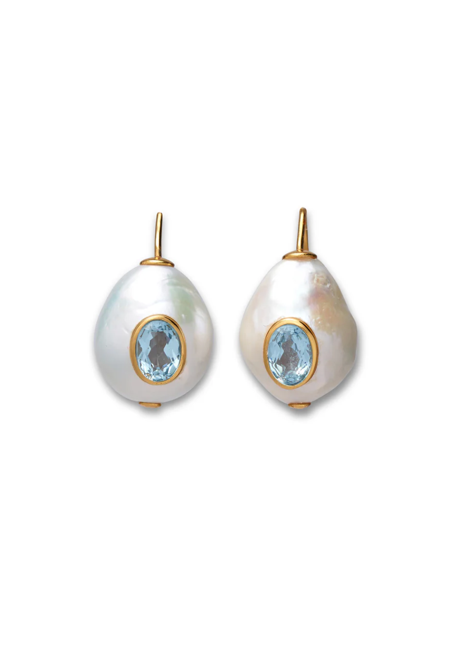 Pearl Pablo Earrings-Jewelry-Lizzie Fortunato-Blue Topaz-OS-Mercantile Portland