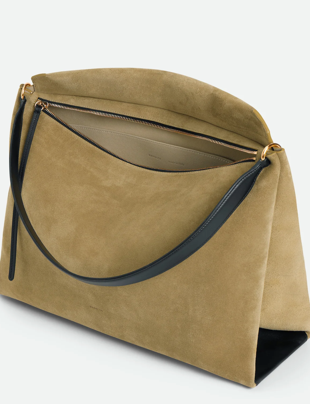 Penelope Tote in Khaki Suede-Handbags-Wandler-Khaki Suede-OS-Mercantile Portland