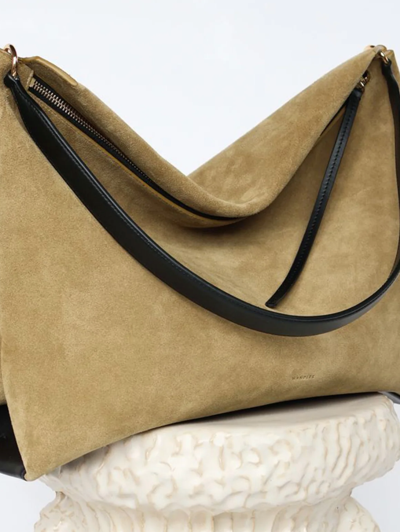 Penelope Tote in Khaki Suede-Handbags-Wandler-Khaki Suede-OS-Mercantile Portland