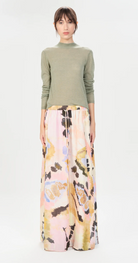 Pergamino Trudy Long Skirt-Clothing-Maria Cher-Salmon Blue-XS-Mercantile Portland