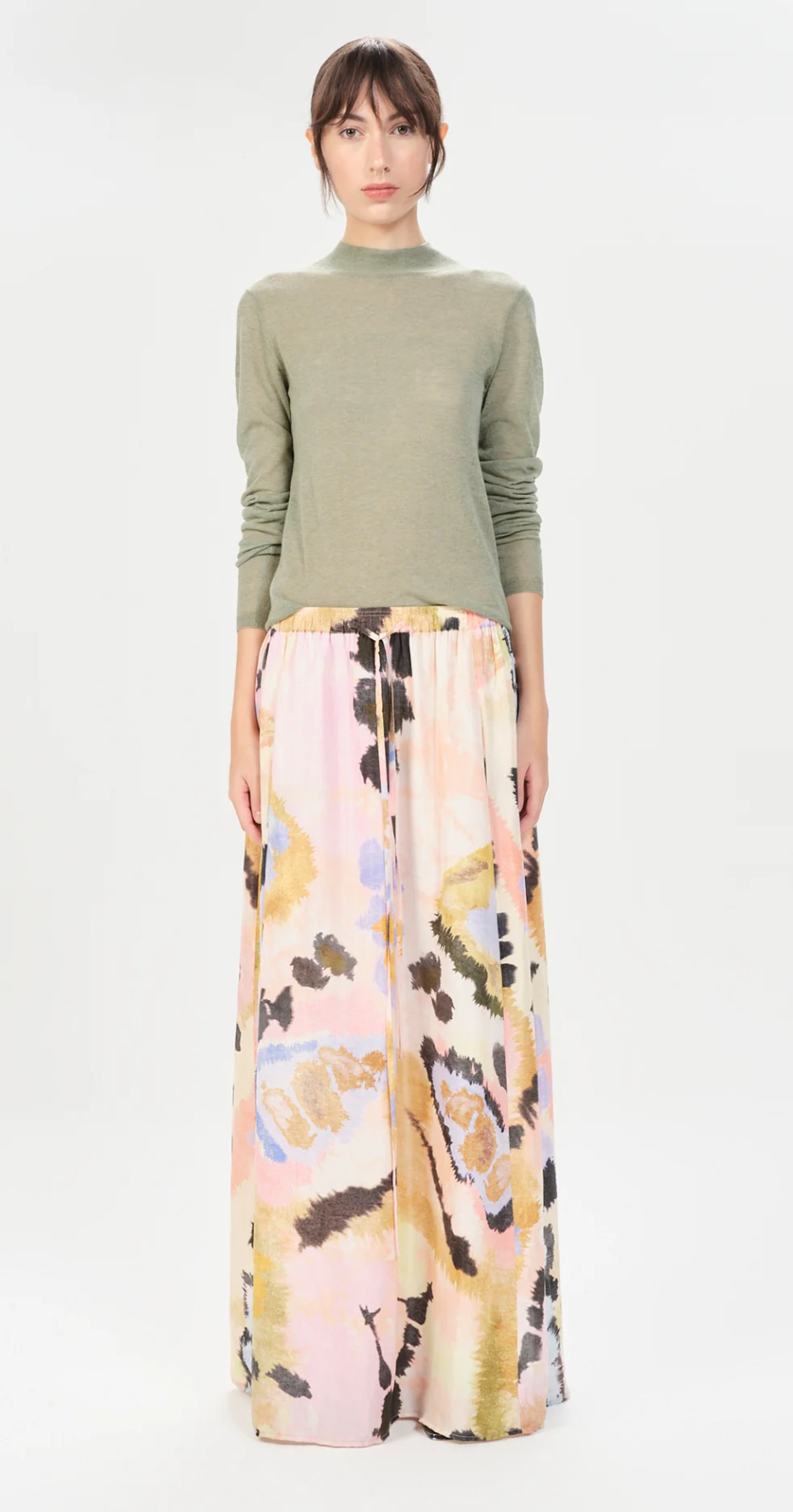 Pergamino Trudy Long Skirt-Clothing-Maria Cher-Salmon Blue-XS-Mercantile Portland