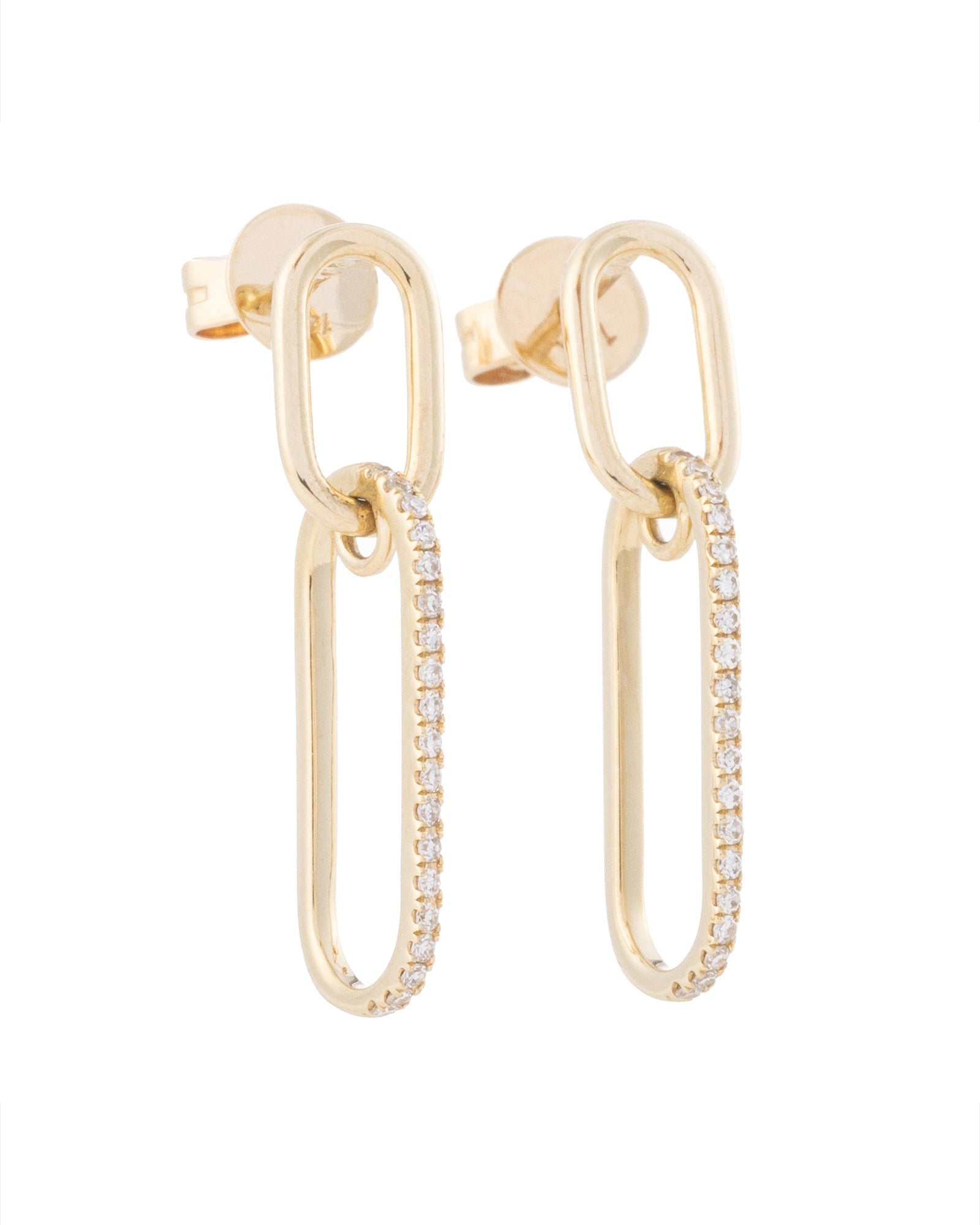 Petite Paper Clip Dangles-Jewelry-Zofia Day-Yellow Gold-Mercantile Portland