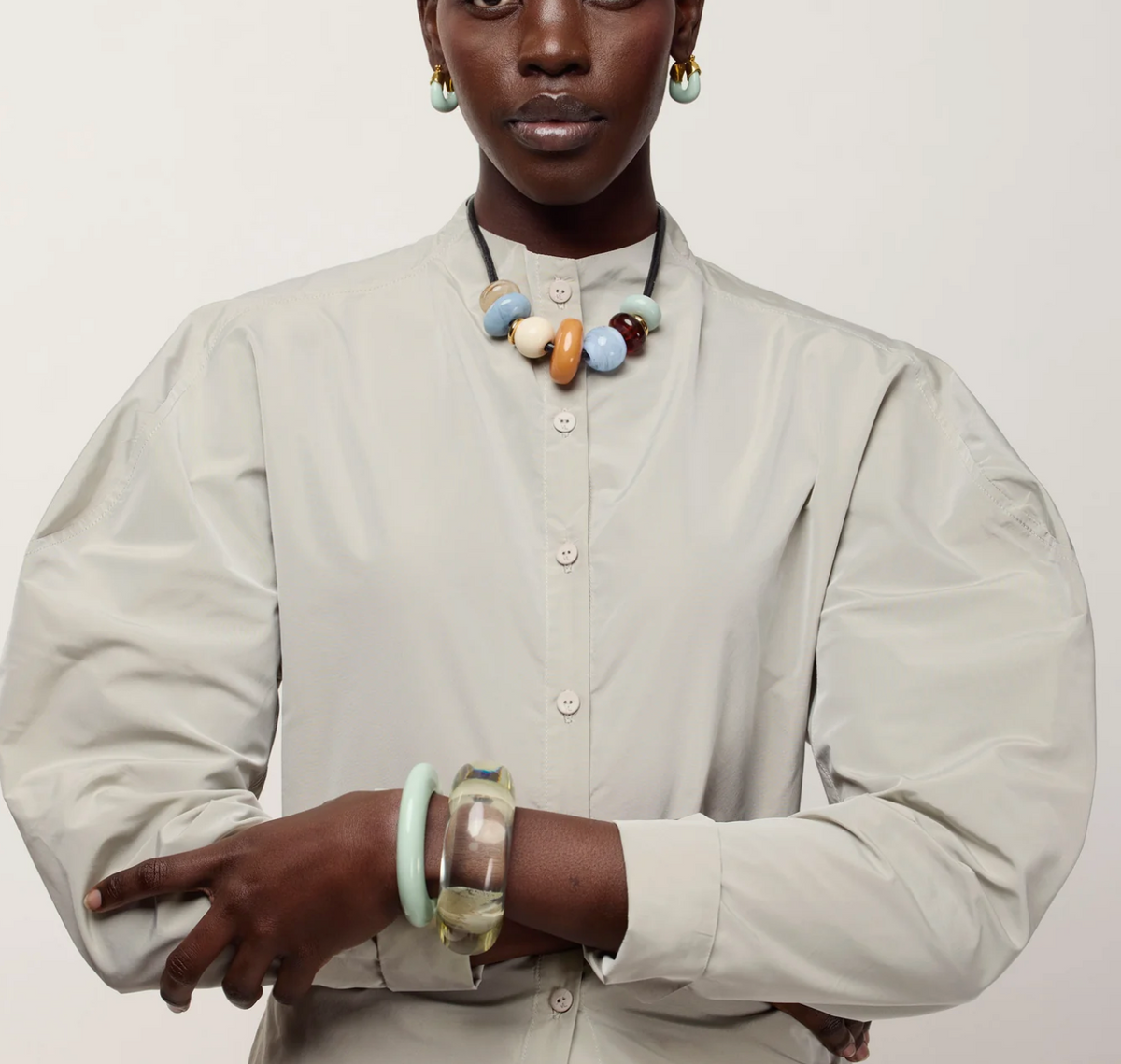 Piedra Necklace-Jewelry-Lizzie Fortunato-Clay-OS-Mercantile Portland
