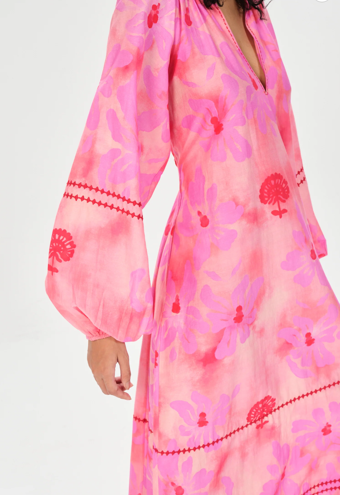 Piedras Quinn Maxi Dress-Clothing-Maria Cher-Pink-XS-Mercantile Portland