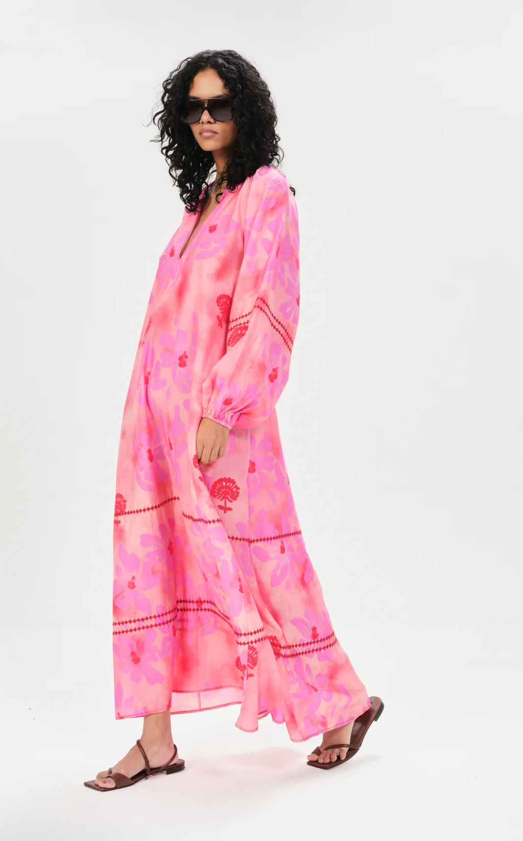 Piedras Quinn Maxi Dress-Clothing-Maria Cher-Pink-XS-Mercantile Portland