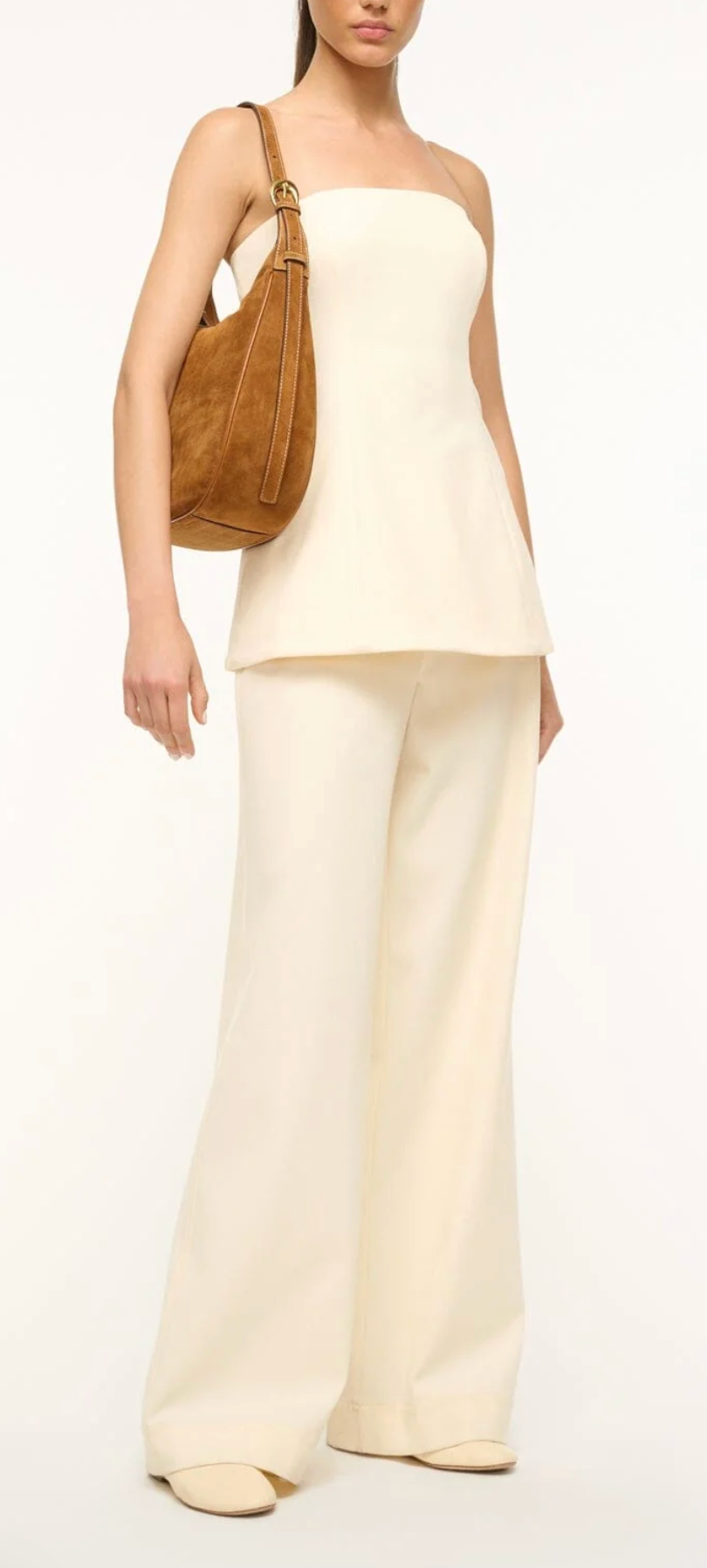 Pine Hobo in Tan Suede-Handbags-Staud-Tan-OS-Mercantile Portland