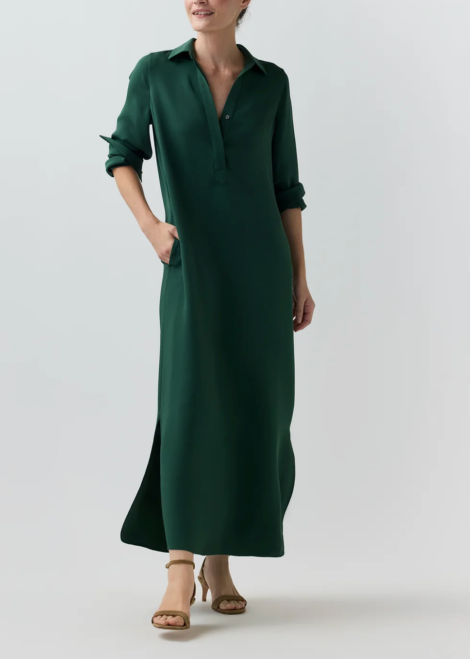 Piper Maxi Dress in Hunter-Dresses-Mashburn-Hunter-XS-Mercantile Portland