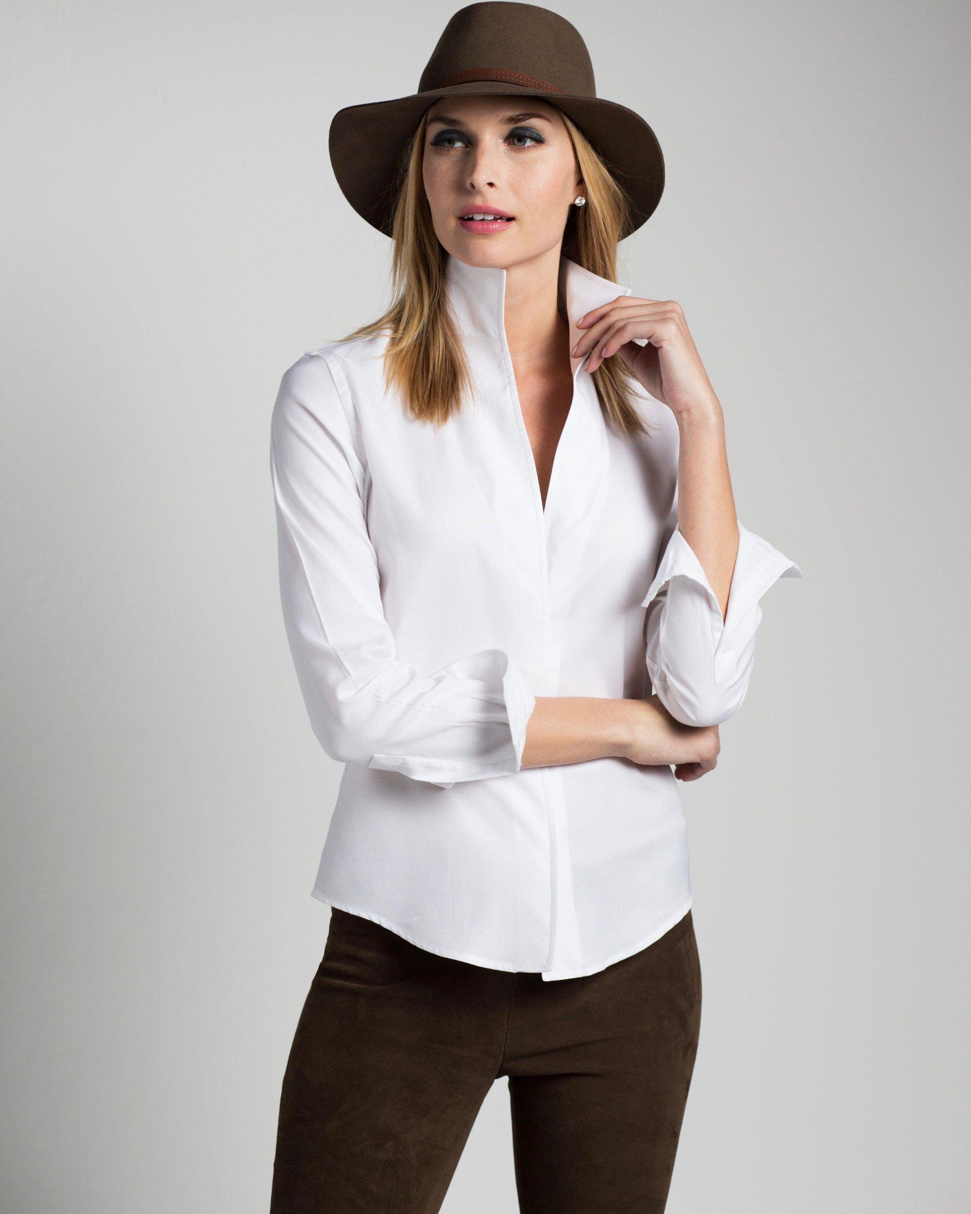 Pique-a-Boo Signature Shirt-Shirts-Sarah Alexandra-White-2-Mercantile Portland