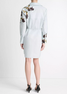 Placed Black Iris Shirt Dress-Clothing-Vince-Salt Glass/Black Iris-XXS-Mercantile Portland