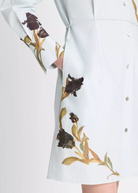 Placed Black Iris Shirt Dress-Clothing-Vince-Salt Glass/Black Iris-XXS-Mercantile Portland