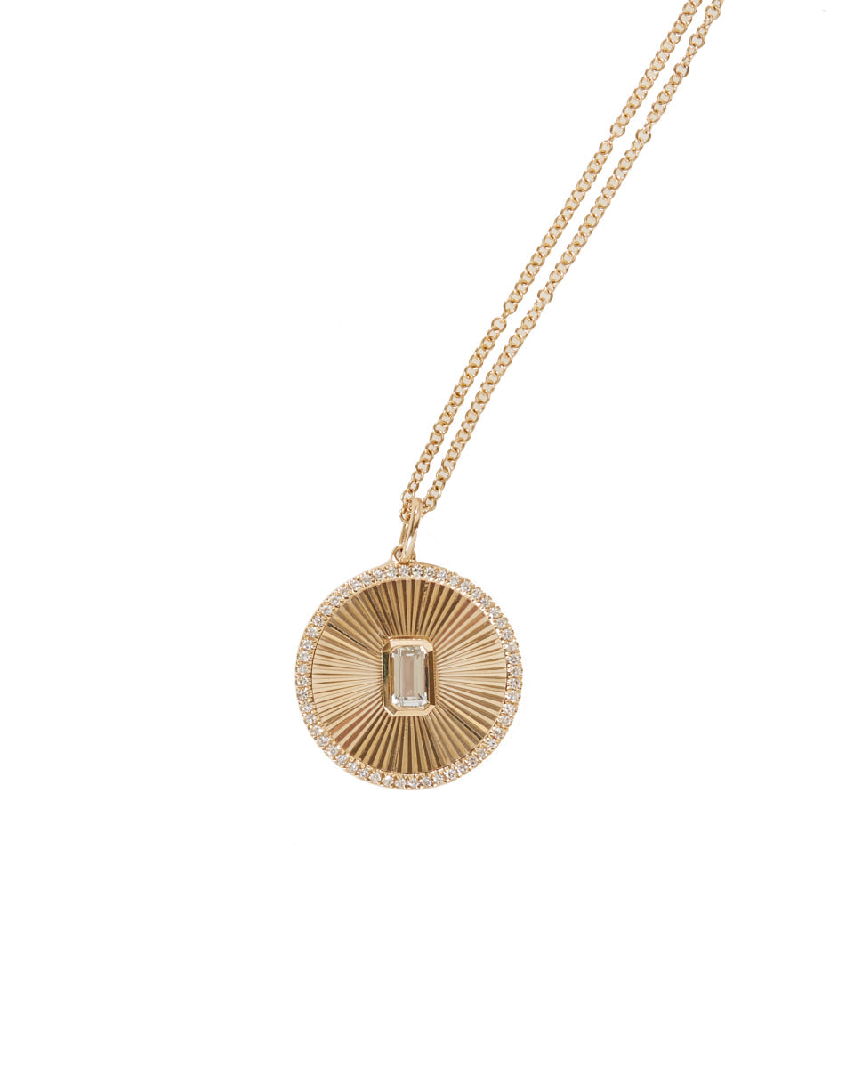 Pleated Disc Necklace-Jewelry-Zofia Day-OS-Mercantile Portland