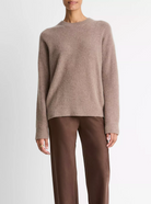 Plush Cashmere Crew Neck Sweater in Heather Doe-Sweaters-Vince-Heather Doe-XS-Mercantile Portland