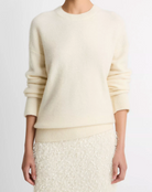 Plush Cashmere Crew Neck Sweater in Off White-Sweaters-Vince-Off White-XS-Mercantile Portland