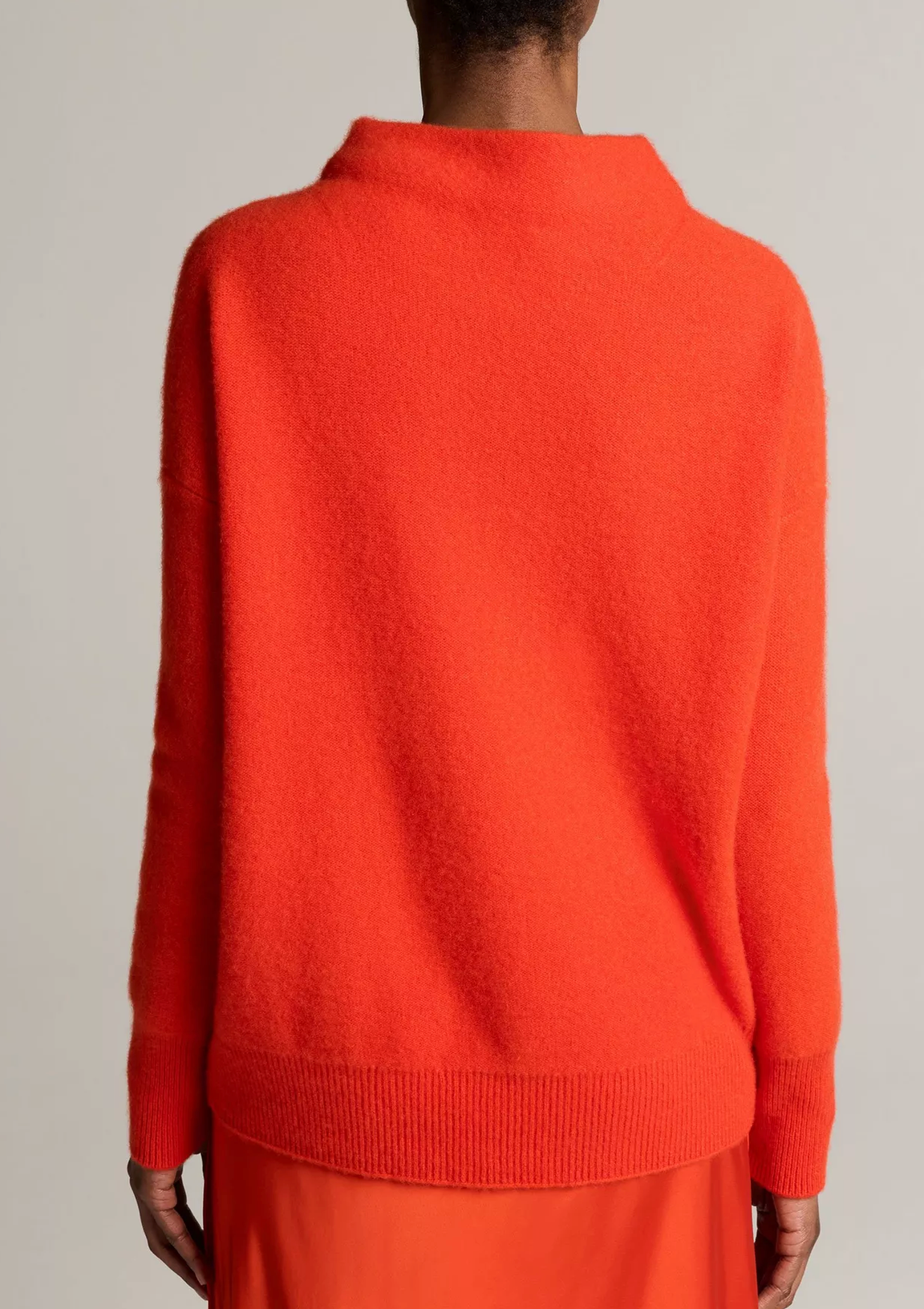 Plush Cashmere Funnel Neck Sweater in Crimson-Sweaters-Vince-Crimson-XS-Mercantile Portland