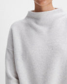 Plush Cashmere Funnel Neck Sweater-Sweaters-Vince-Heather Platinum-S-Mercantile Portland