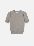 Pointelle Puff Sleeve Sweater-Clothing-Frame-Light Heather Grey-XXS-Mercantile Portland