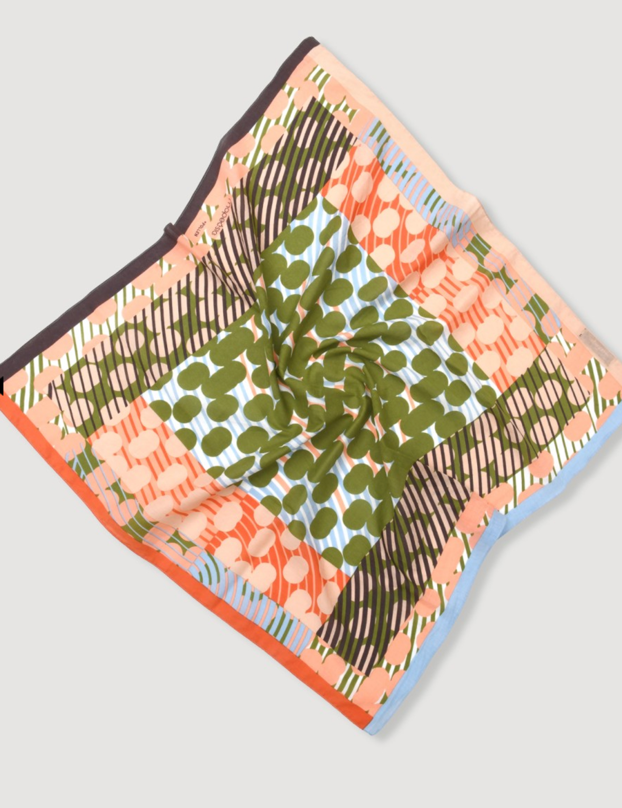 Pollen Square Scarf-Scarves and Wraps-MAPOESIE-Khaki Pink-OS-Mercantile Portland