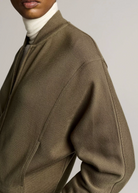 Ponte Knit Bomber Jacket in Rosemary-Jackets-Vince-Rosemary-XS-Mercantile Portland