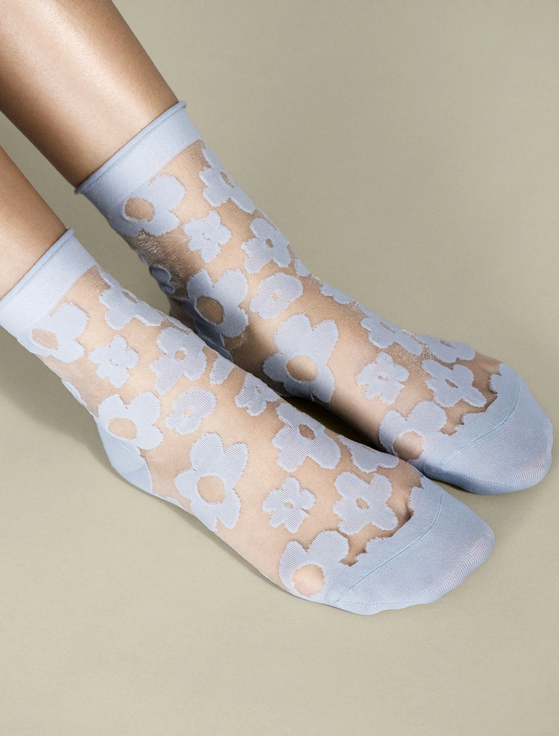 Pop Sheer Short Crew in Periwinkle-Socks-Hansel from Basel-Periwinkle-One size-Mercantile Portland