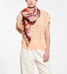 Poppy Silk Square Scarf-Scarves and Wraps-MAPOESIE-Brown-OS-Mercantile Portland