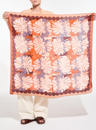 Poppy Silk Square Scarf-Scarves and Wraps-MAPOESIE-Brown-OS-Mercantile Portland