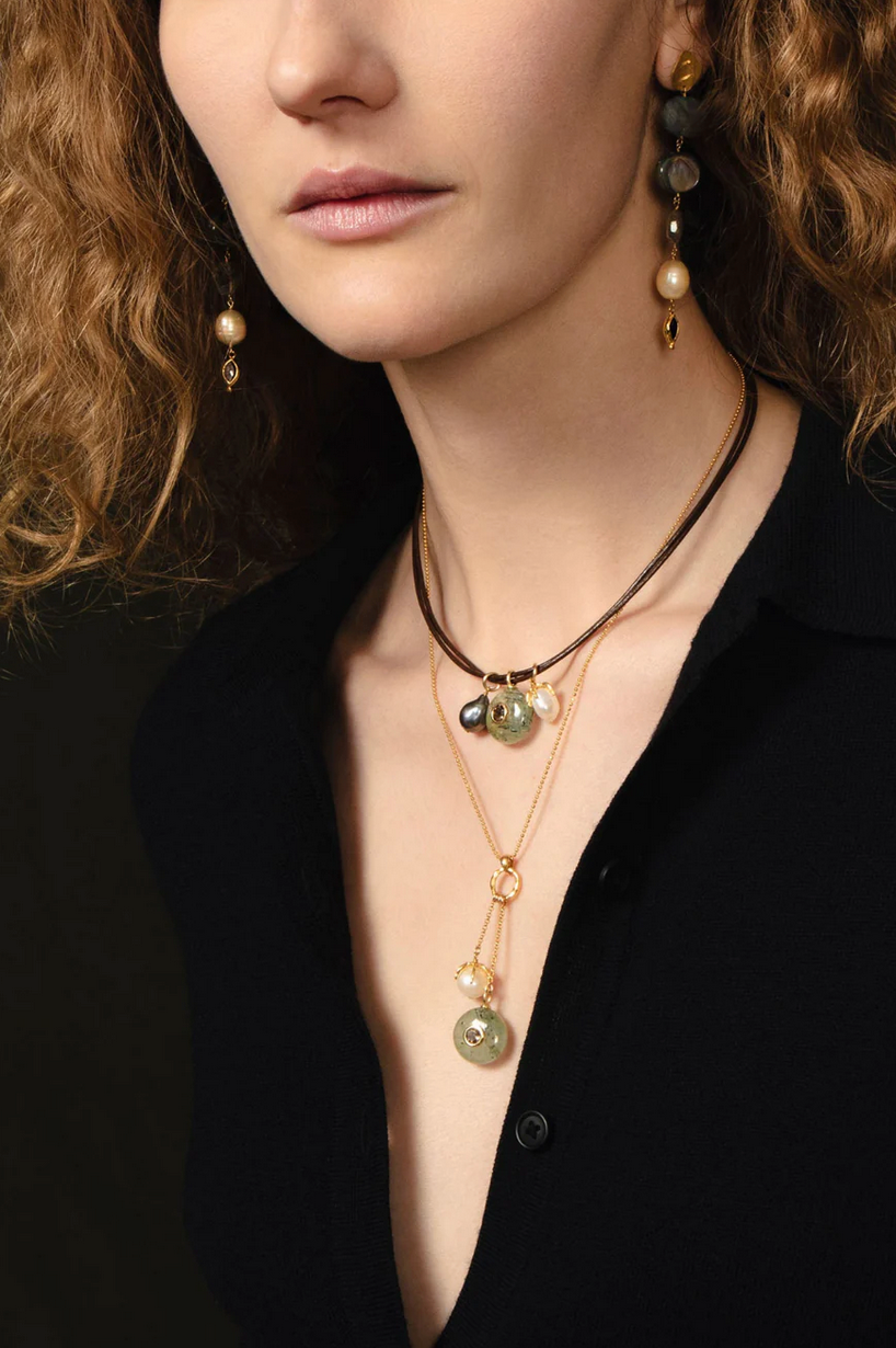 Prehnite Seed Drop Necklace-Jewelry-Chan Luu-Prehnite-OS-Mercantile Portland