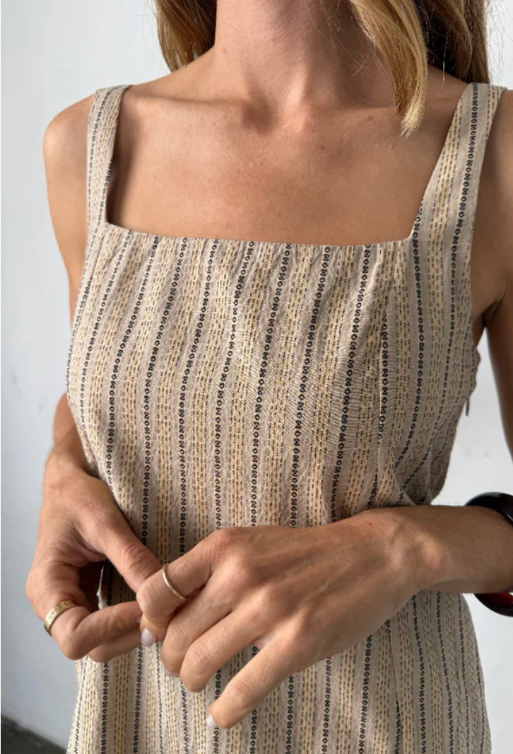 Prima Dress in Dune-Clothing-Ciao Lucia-Dune-XXS-Mercantile Portland