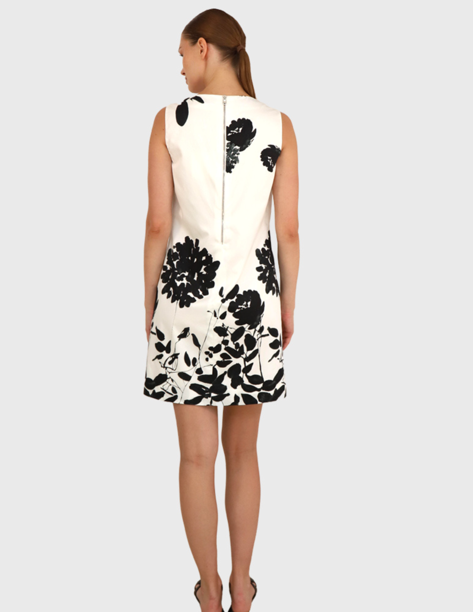Printed Sleeveless Dress-Clothing-Rani Arabella-Black-XS-Mercantile Portland