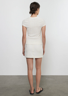 Puckered Cap Sleeve Shirt-Clothing-Enza Costa-Undyed-XS-Mercantile Portland