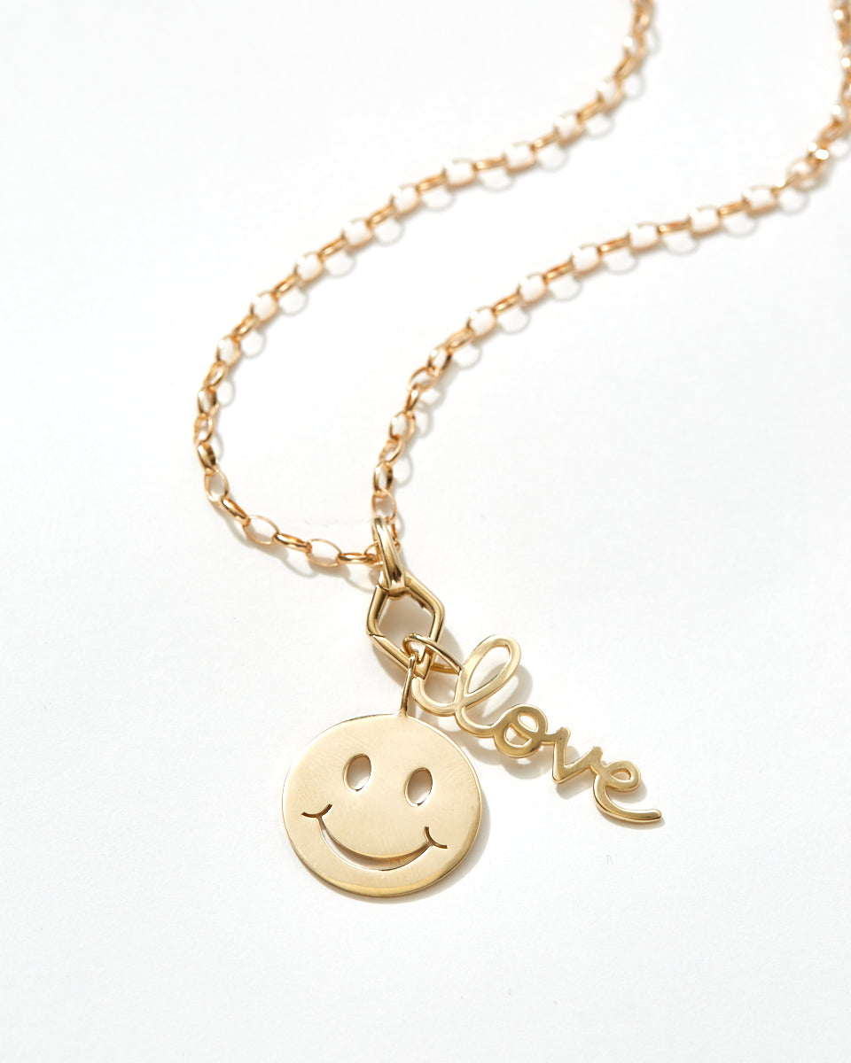 Pure Gold Happy Face Charm-Jewelry-Sydney Evan-OS-Mercantile Portland