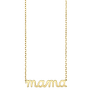 Pure Gold "Mama" Script Necklace-Jewelry-Sydney Evan-Yellow Gold-OS-Mercantile Portland
