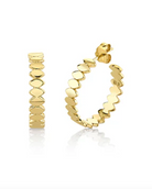 Pure Gold Marquise Eye Hoops-Jewelry-Sydney Evan-Yellow Gold-OS-Mercantile Portland