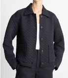 Quilted Cotton-Blend Collared Jacket-Jackets-Vince-Coastal Blue-XXS-Mercantile Portland