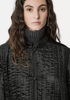 Quilted Pleated Velvet Coat-Clothing-Forte Forte-Black-0-Mercantile Portland