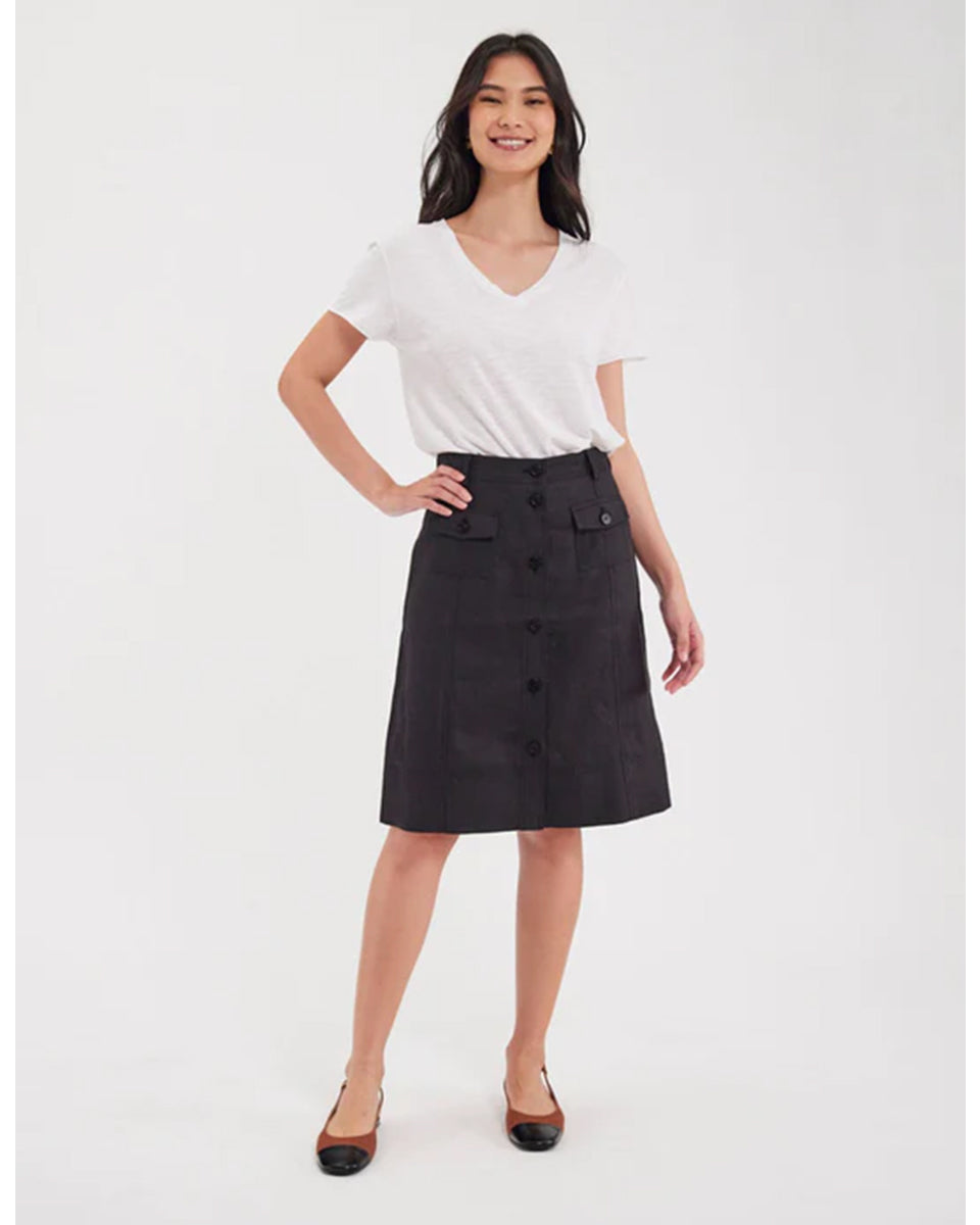 Rachel Skirt-Skirts-Ines de la Fressange-Black-34-Mercantile Portland