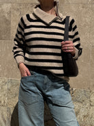 Raelynn Cashmere Sweater-Staging-Nili Lotan-Parchment/Black-XS-Mercantile Portland