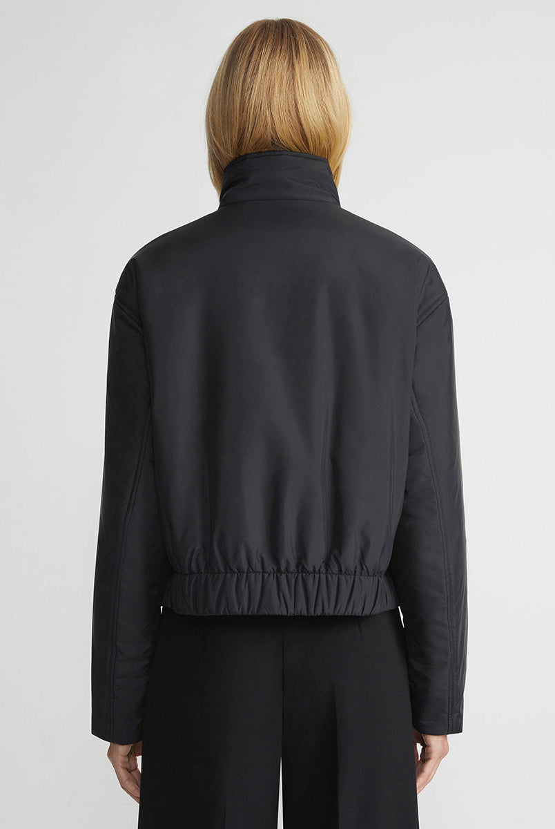 Recycled Poly Stand Collar Puffer Jacket-Outerwear-Lafayette 148-Black-XS-Mercantile Portland