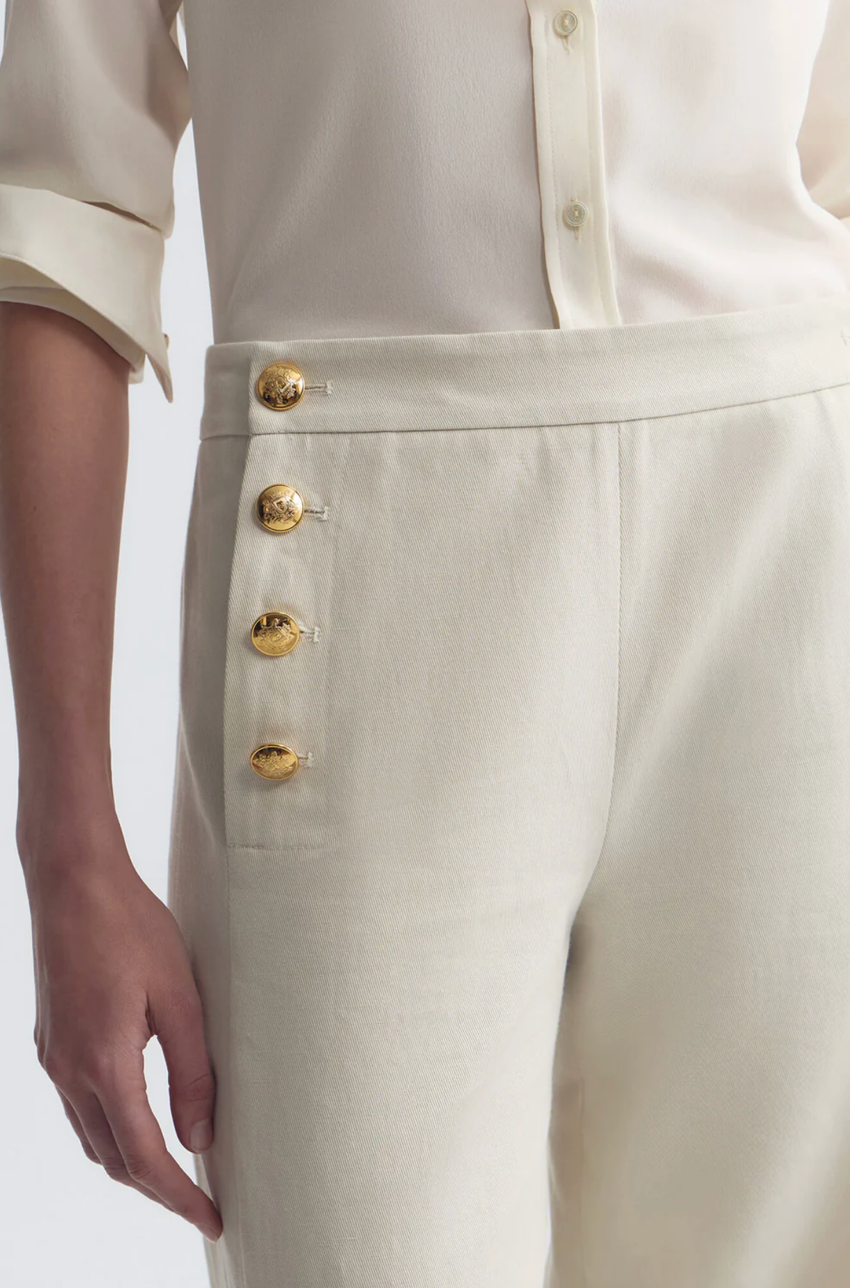 Reed Cotton Pant-Pants-Nili Lotan-Stone-00-Mercantile Portland
