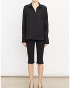 Relaxed Kangaroo Pocket Pullover-Tops-Vince-Black-XXS-Mercantile Portland