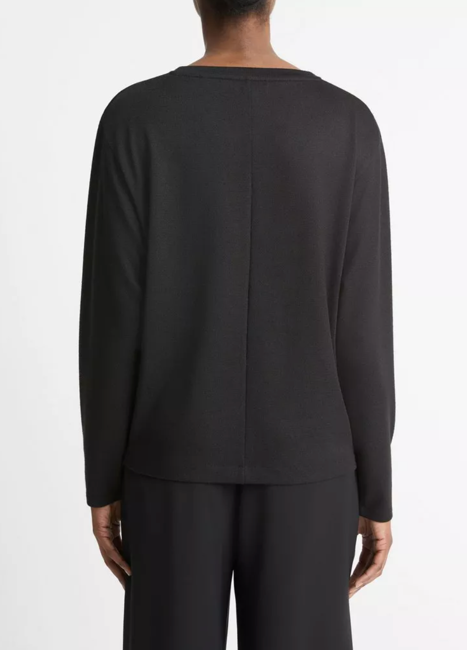 Relaxed Long Sleeve Crewneck-Clothing-Vince-Black-XXS-Mercantile Portland