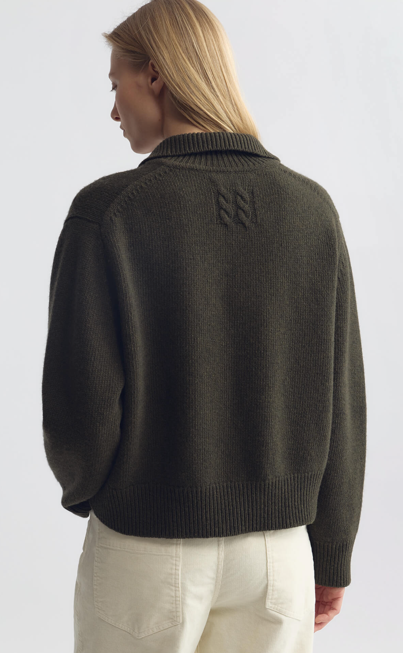Renata Wool Sweater-Sweaters-Nili Lotan-Dark Pine Melange-XS-Mercantile Portland