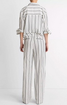 Resort Stripe Pull-On Pant-Pants-Vince-White / Black-XXS-Mercantile Portland