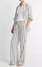 Resort Stripe Pull-On Pant-Pants-Vince-White / Black-XXS-Mercantile Portland