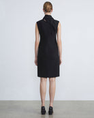 Responsible Finesse Crepe Scarf Dress-Dresses-Lafayette 148-Black-0-Mercantile Portland