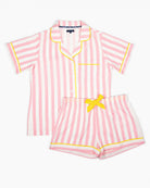 Retro Stripe Pajama Shorts Set-Sleepwear-Katie Kime-XS-Mercantile Portland