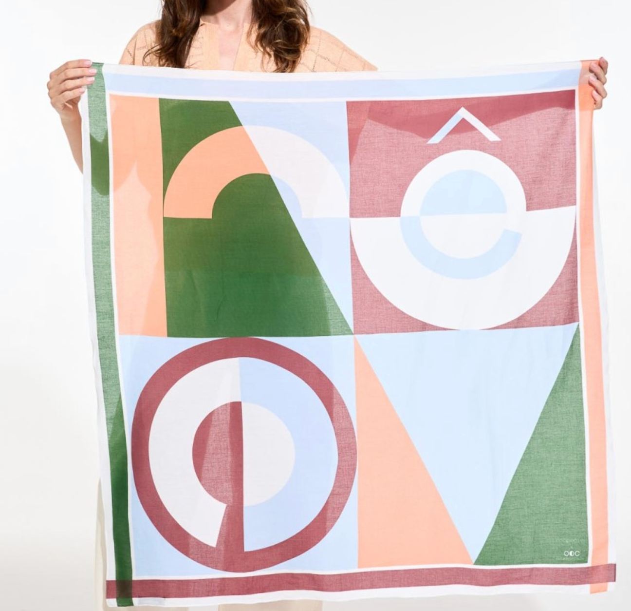 Reve Scarf in Coral-Scarves and Wraps-MAPOESIE-Coral-OS-Mercantile Portland