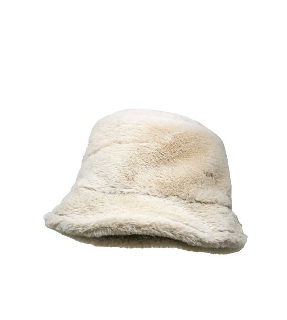 Reversible Faux Fur Bucket Hat-Hats-Grevi-Beige-OS-Mercantile Portland