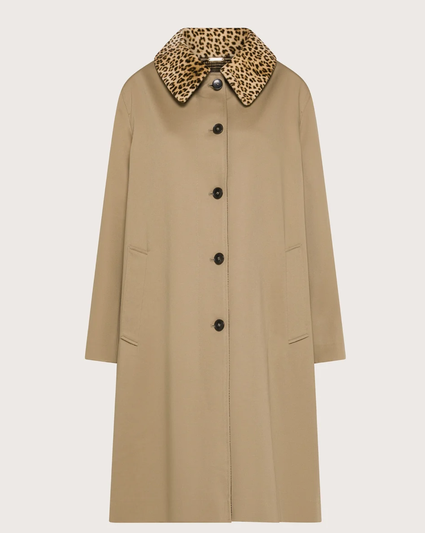 Reversible Gabardine Coat-Outerwear-SEVENTY-Khaki-38-Mercantile Portland