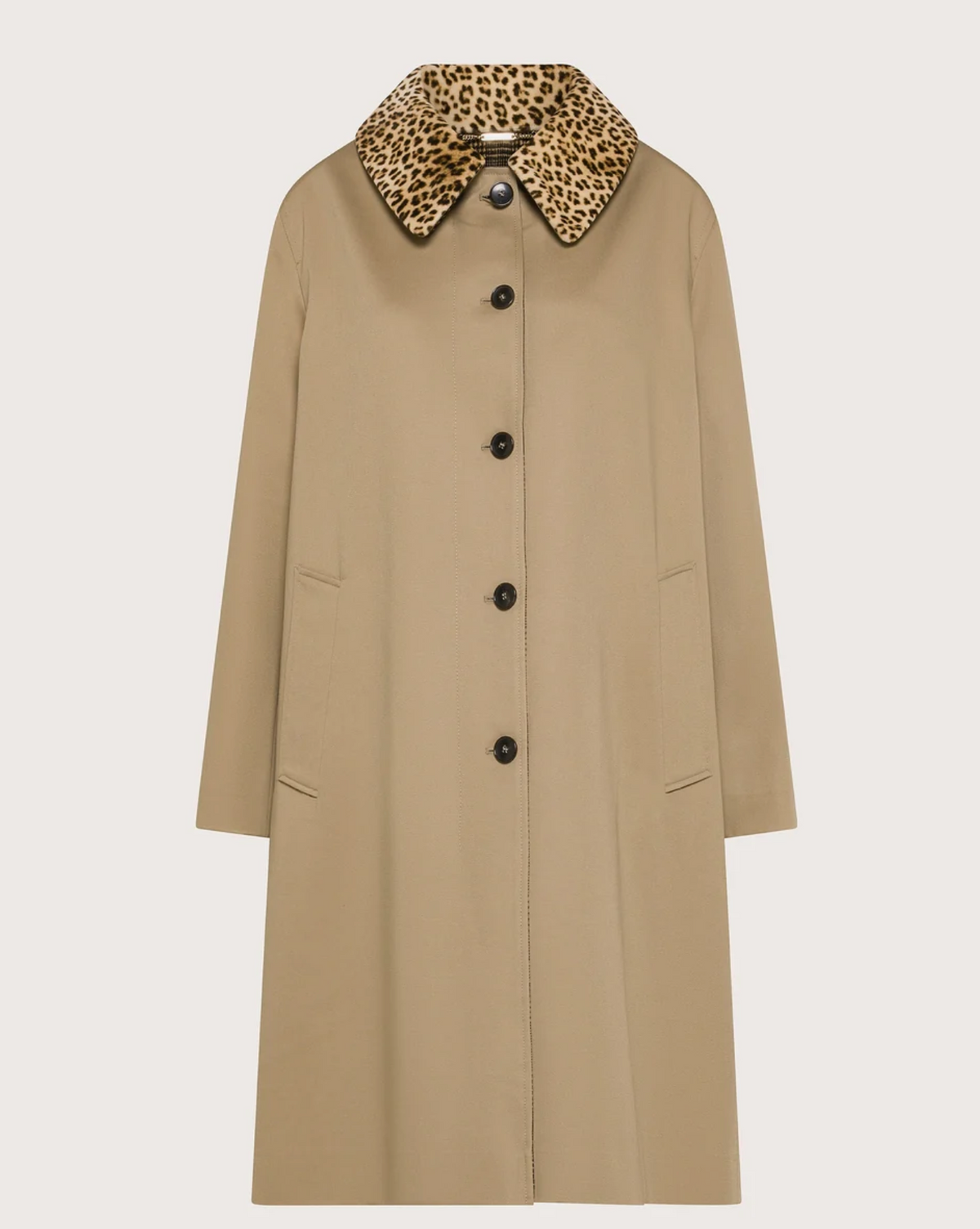 Reversible Gabardine Coat-Outerwear-SEVENTY-Khaki-38-Mercantile Portland