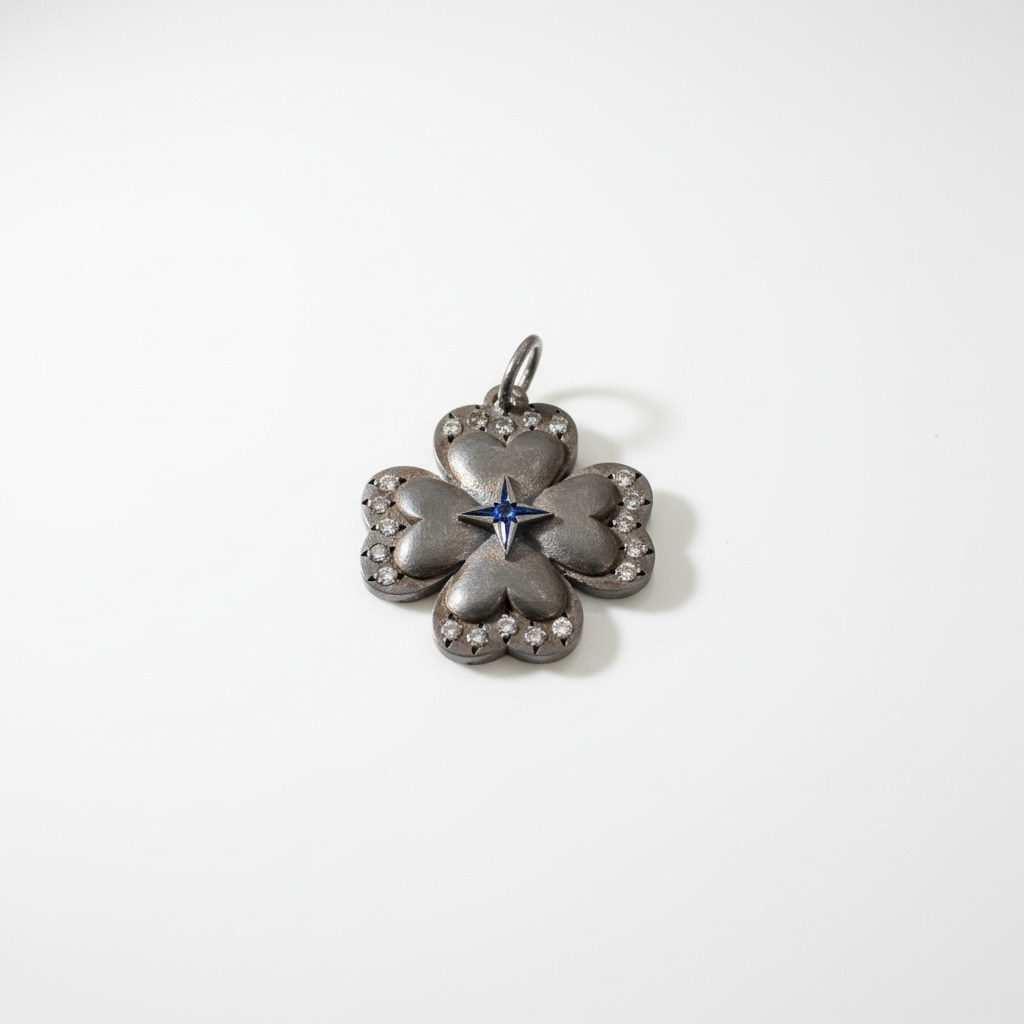 Rhodium Clover Charm-Jewelry-Paula Rosen-Rhodium-OS-Mercantile Portland